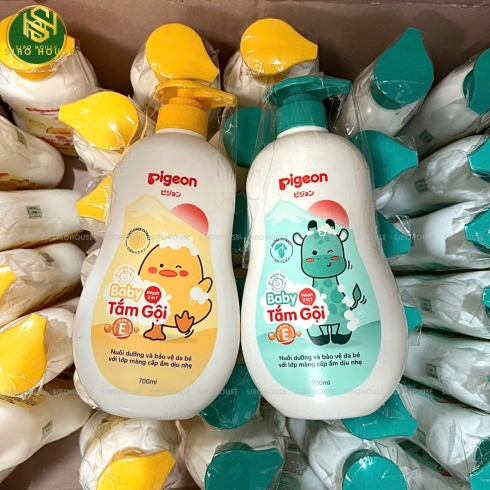 Sữa tắm gội em bé PIGEON 700ml 