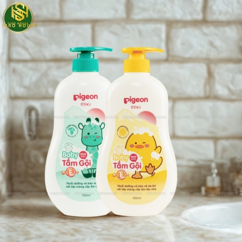Sữa tắm gội em bé PIGEON 700ml 