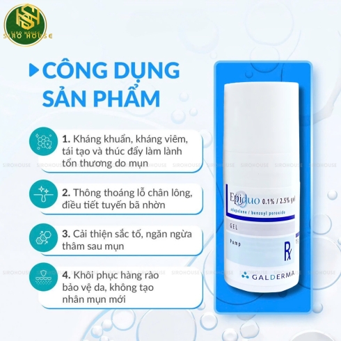 	Gel trị mụn EPIDUO 0.1%/2.5% gel 15g	