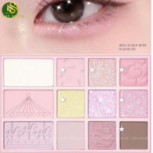 Phấn mắt CLIO Pro Eye Palette 12 ô - 05 Sweet Cloud