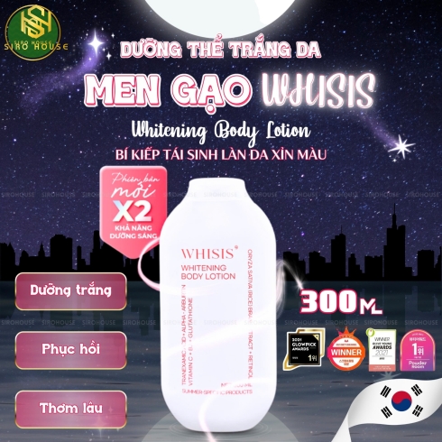 Sữa dưỡng thể trắng da WHISIS Whitening Body Lotion 300mL