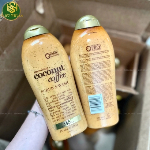 Sữa tắm tẩy tế bào chết OGX Scrub & Wash #Coconut Coffee 577mL 