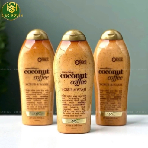 Sữa tắm tẩy tế bào chết OGX Scrub & Wash #Coconut Coffee 577mL 