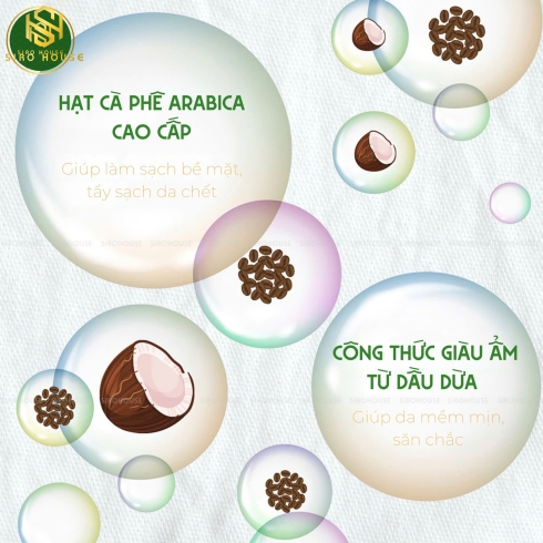 Sữa tắm tẩy tế bào chết OGX Scrub & Wash #Coconut Coffee 577mL 