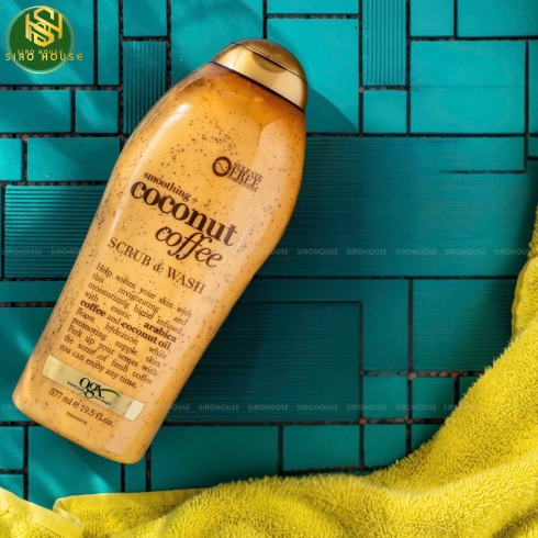 Sữa tắm tẩy tế bào chết OGX Scrub & Wash #Coconut Coffee 577mL 