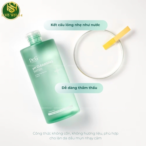 Nước Tẩy Trang Dịu Nhẹ Dr.G pH Cleansing Water 490ml