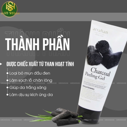 Tẩy tế bào chết ARRAHAN Charcoal 180mL 