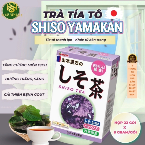 Trà tía tô YAMAKAN Shiso Tea 8g x 22 gói