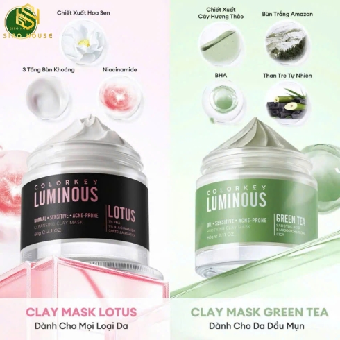 Mặt nạ đất sét bùn khoáng COLORKEY Luminous Cleansing Clay Mask 60g
