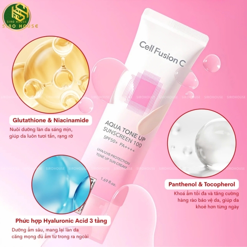 Set 2 kem chống nắng CELL FUSION C #Aqua Tone Up Sunscreen 35mL x 2 