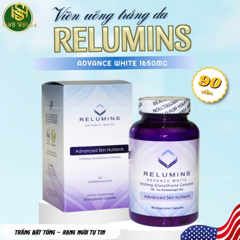 Viên uống trắng da RELUMINS 1650mg 90 viên