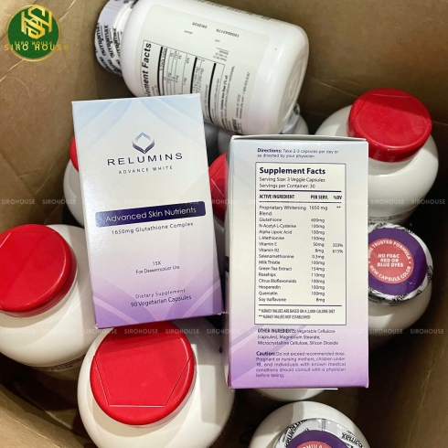 Viên uống trắng da RELUMINS 1650mg 90 viên
