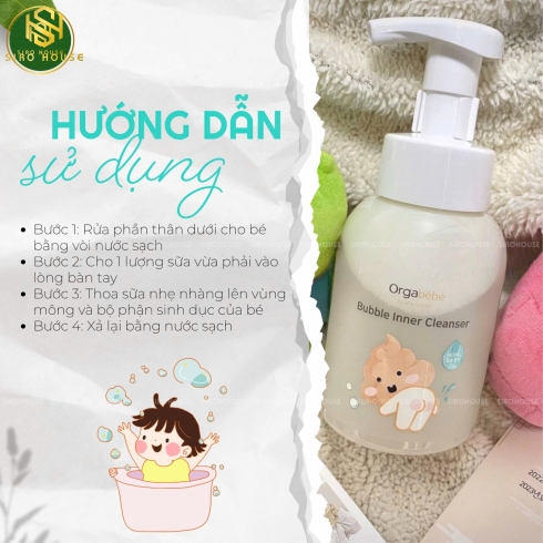 Dung dịch vệ sinh hữu cơ cho bé ORGABÉBÉ 300mL