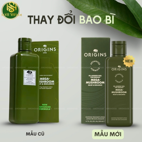 Lotion men nấm linh chi DR. ANDREW WEIL Origins Mushroom Skin Relief & Resilience Soothing 200mL