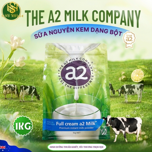 Sữa bột nguyên kem A2 Milk Full Cream Milk 1kg