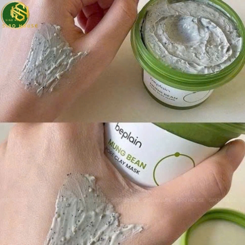 Mặt nạ đất sét đậu xanh BEPLAIN Mung Bean Pore Clay Mask 120mL + Tặng 3 Sample Pore Serum 1mL x 3