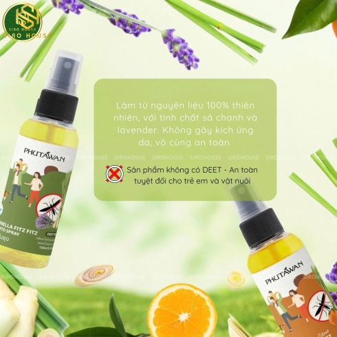 Xịt chống muỗi PHUTAWAN Citronella 100ml