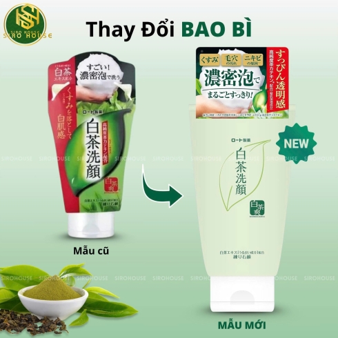 Sữa rửa mặt trà xanh ROHTO Shirochasou 120g