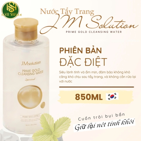 Nước tẩy trang JM Solution Prime Gold Cleansing Water 500ml & 850ml