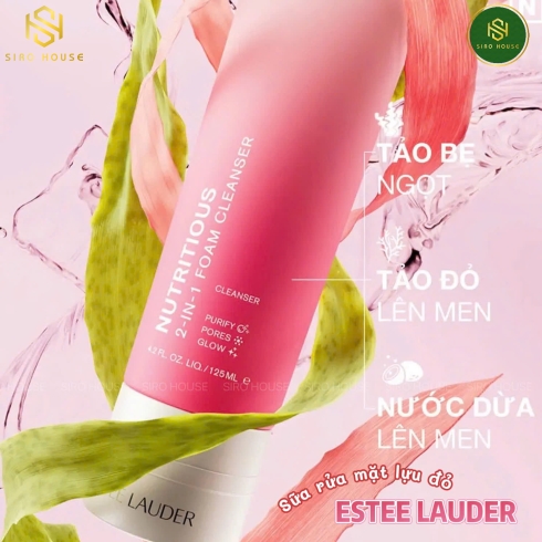 Sữa rửa mặt lựu đỏ ESTEE LAUDER Nutritious 2-in-1 Foam Cleanser 125mL