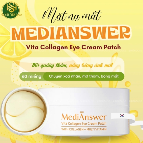 Nạ mắt MEDIANSWER Vita Collagen Eye Cream Patch 60 miếng 