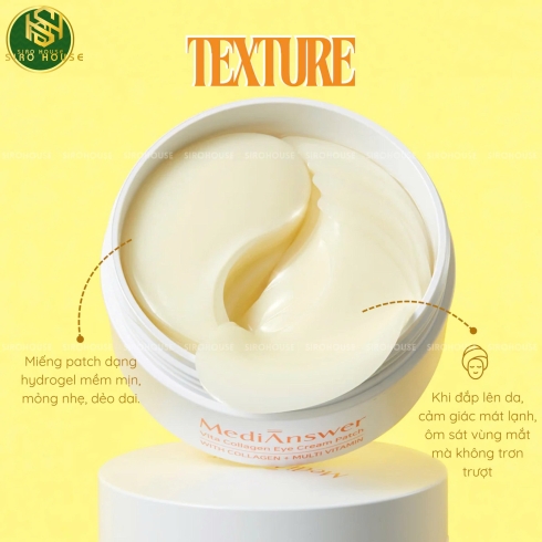 Nạ mắt MEDIANSWER Vita Collagen Eye Cream Patch 60 miếng 