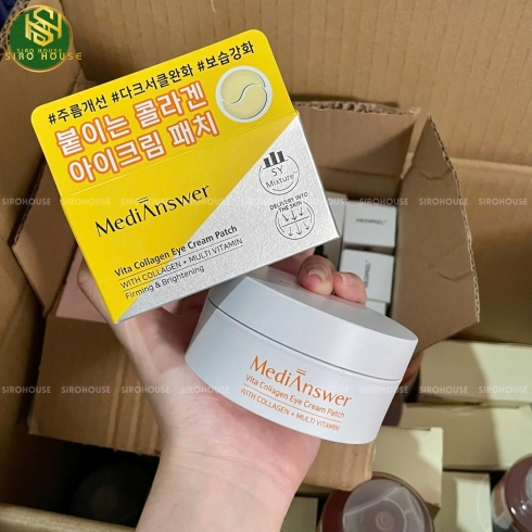Nạ mắt MEDIANSWER Vita Collagen Eye Cream Patch 60 miếng 