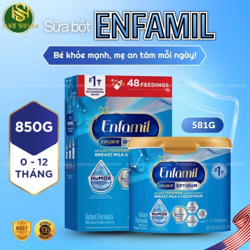 Sữa bột ENFAMIL Enspire Optimum Infant Formula 850g