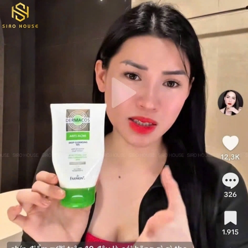Sữa rửa mặt DERMACOS Anti-Acne Deep Cleansing Gel 150mL