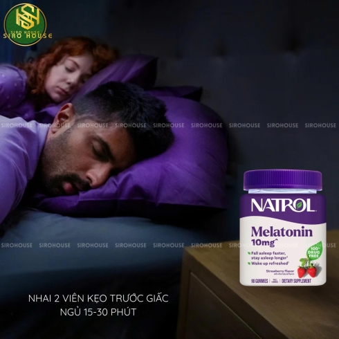 Kẹo ngủ NATROL Melatonin Sleep 10mg 90 viên