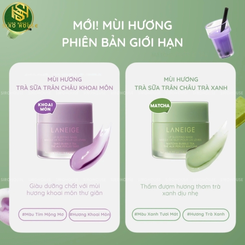Nạ Môi LANEIGE Lip Sleeping Mask Matcha & Bubble Tea 20g