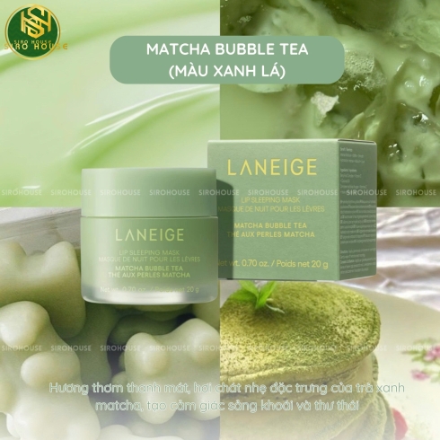 Nạ Môi LANEIGE Lip Sleeping Mask Matcha & Bubble Tea 20g
