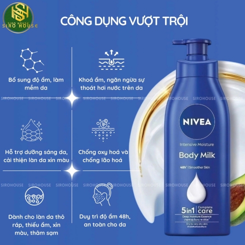Sữa dưỡng thể NIVEA Intensive Moisture Body Milk 380mL