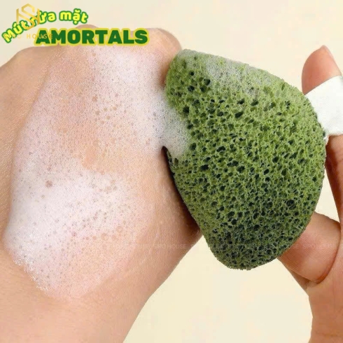 Set 3 Miếng Mút Bọt Biển Rửa Mặt Dạng Giọt Nước AMORTALS