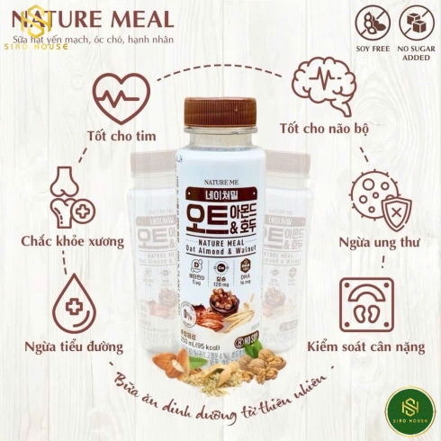 Sữa yến mạch óc chó hạnh nhân NATURE MEAL 250mL