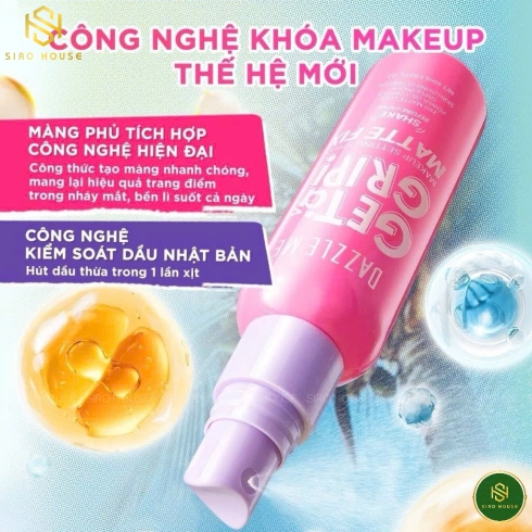 Xịt Khoá Nền DAZZLE ME Get A Grip Dewy Fix 60mL & Matte Fix 60mL