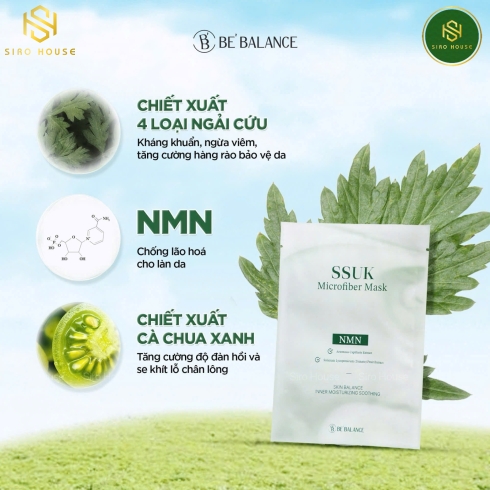 Mặt nạ vải vi sợi ngải cứu BE