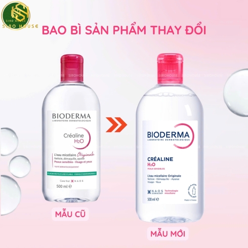 Tẩy trang BIODERMA Créaline H2O Peaux Sensibles Originale 500mL