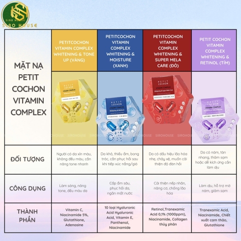 Mặt nạ PETIT COCHON Vitamin Complex 