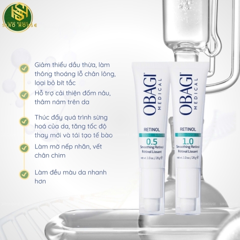 Kem dưỡng chống lão hoá, ngừa mụn OBAGI Retinol 0.5% & 1.0%