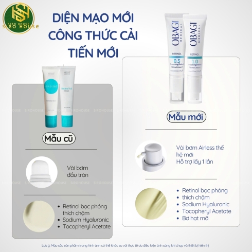 Kem dưỡng chống lão hoá, ngừa mụn OBAGI Retinol 0.5% & 1.0%