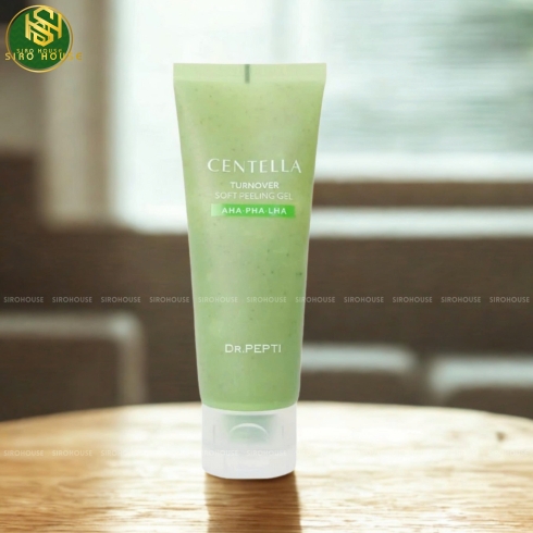 Gel tẩy tế bào chết chiết xuất rau má DR.PEPTI Centella Turnover Soft Peeling Gel 100mL