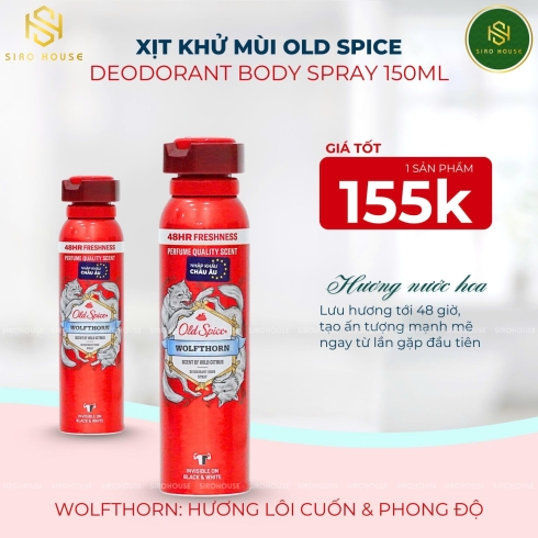 Xịt khử mùi OLD SPICE 150ml