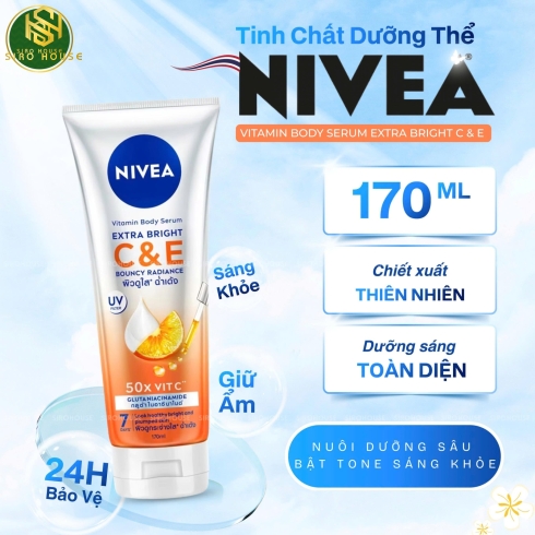  Sữa dưỡng thể sáng da NIVEA Extra Bright C & E 170mL 