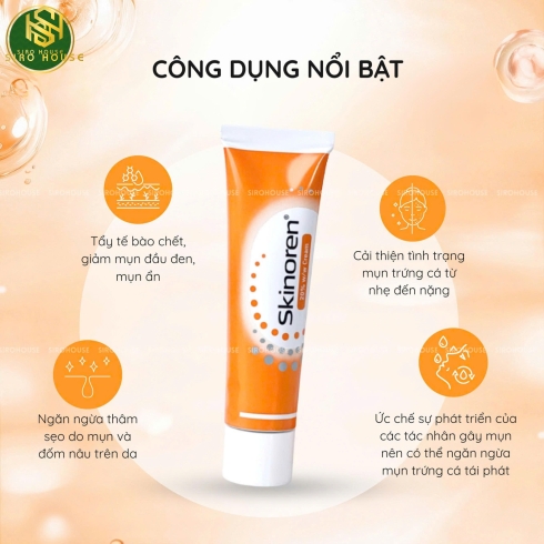 Kem giảm mụn mờ thâm mụn SKINOREN KREM 30g 