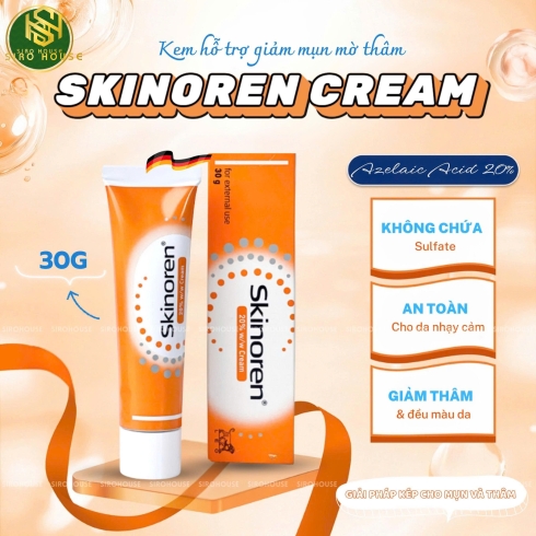 Kem giảm mụn mờ thâm mụn SKINOREN KREM 30g 