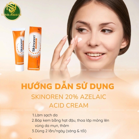 Kem giảm mụn mờ thâm mụn SKINOREN KREM 30g 