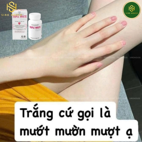Viên uống trắng da, chống nắng DIETARY SUPPLEMENT Triple White Extra 50 viên