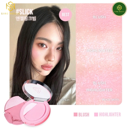 Phấn má hồng & highlight 3CE Blushlighter 4.3g - Slick