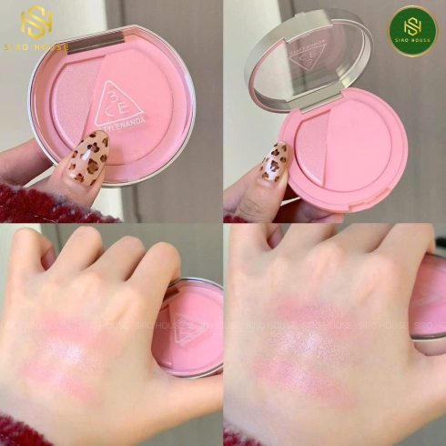 Phấn má hồng & highlight 3CE Blushlighter 4.3g - Slick